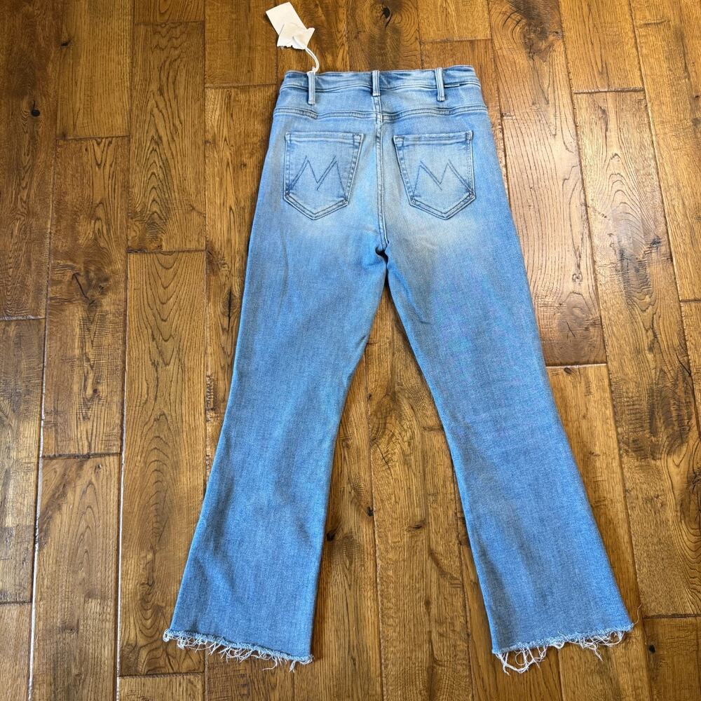 Mother The Hustle Ankle Fray Raw Hem Stretch Jeans Women's Size 25 High Rise - Picture 6 of 9